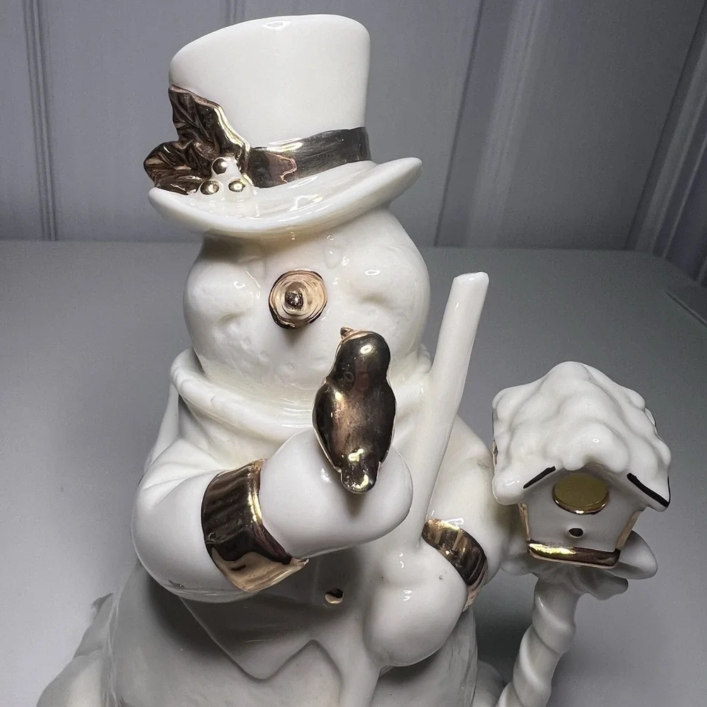 1997 Geo Z Lefton Snowman‎ Music Box/Figurine - Plays: Let it Snow 7
